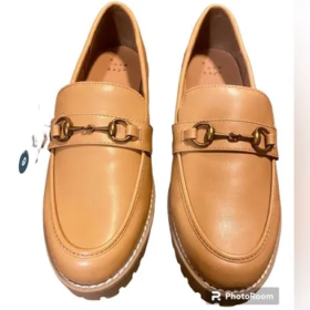 Womens Tan Danica Platform Loafers NWT - A New Day